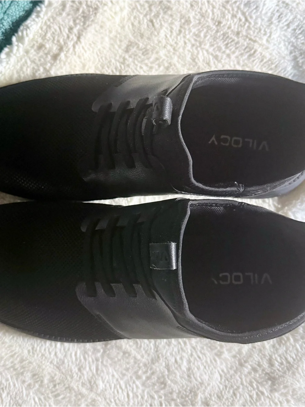 Men's Black Knit Casual Lace-Up Sneakers